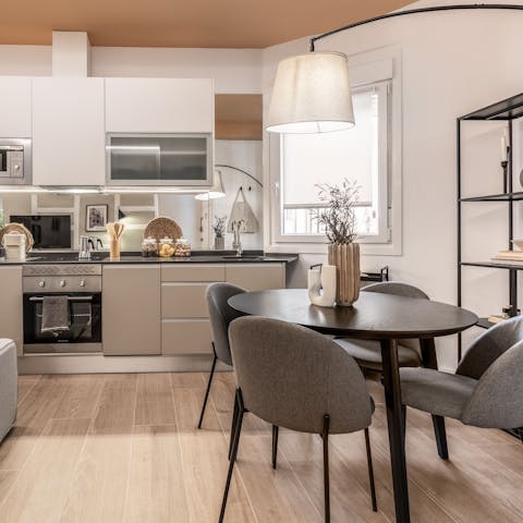 Cook some tapas in the open-plan kitchen