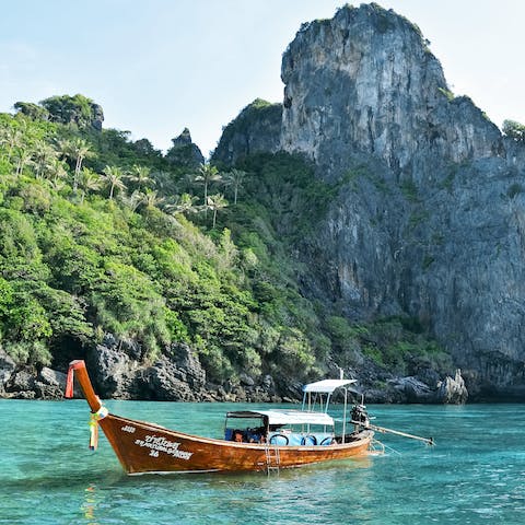 Stay on Phuket's 'Millionaire's Mile' headland, located a twenty-minute drive from Kamala and Patong Beaches