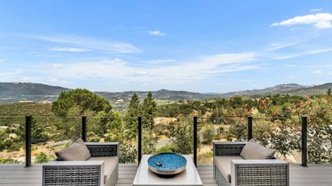 Unwind by the fire pit after a busy day spent exploring