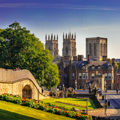 Take a twelve-minute stroll through the city to admire the famous York Minster