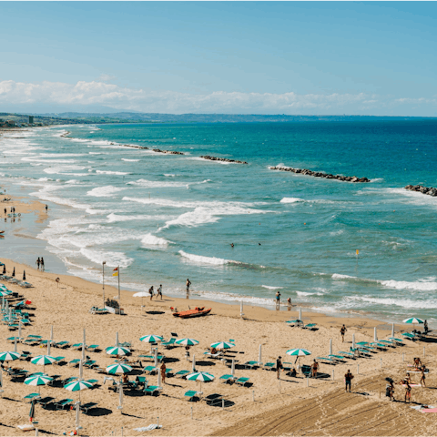 Drive less than five minutes to Spiaggia del Mare dei Cavalli