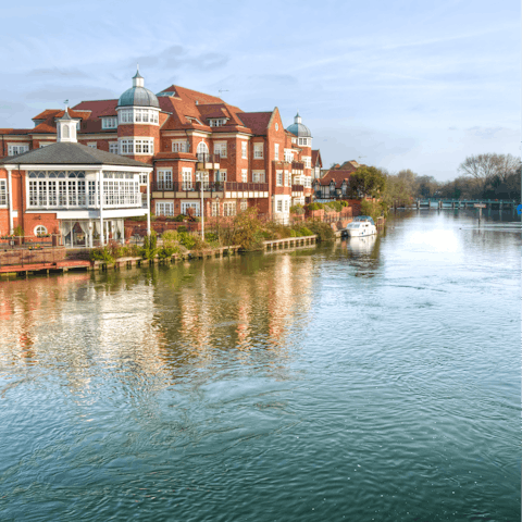 Explore picturesque Windsor, a ten-minute drive away