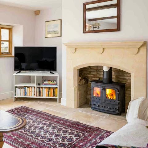 Snuggle up in front of the fire on chilly evenings