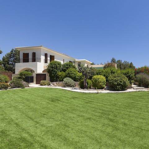 Stretch your legs with a gentle stroll through the landscaped gardens