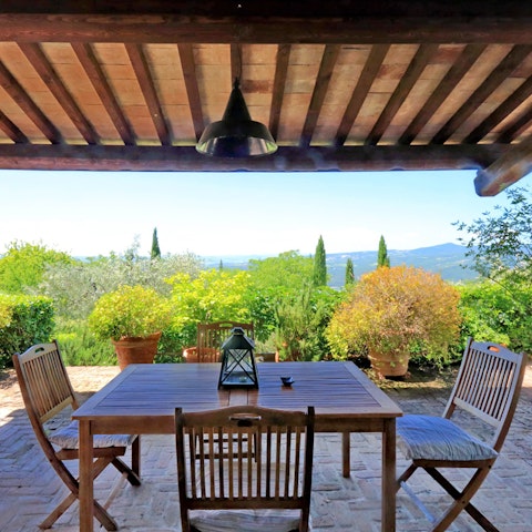 Enjoy home cooked meals in the shade of the pavilion