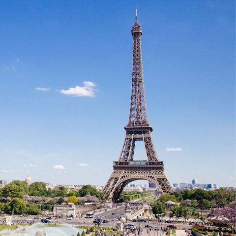 Take a 20-minute stroll over to the Eiffel Tower