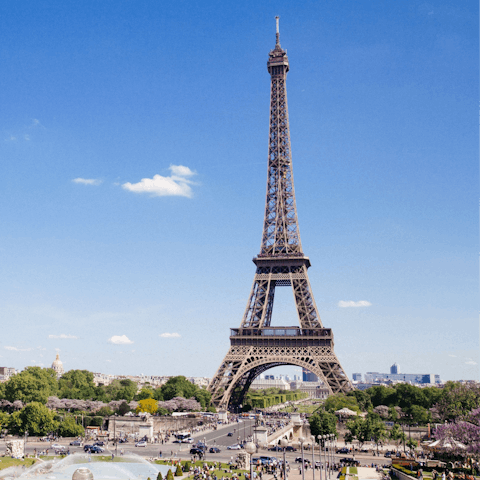 Take a 20-minute stroll over to the Eiffel Tower