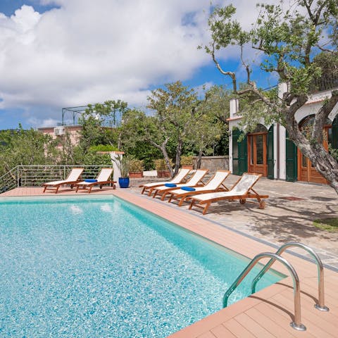 Cool off from the Italian heat in your private infinity pool