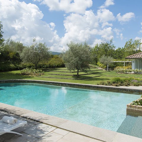 Stay active during the hot summer days with some laps in the private pool