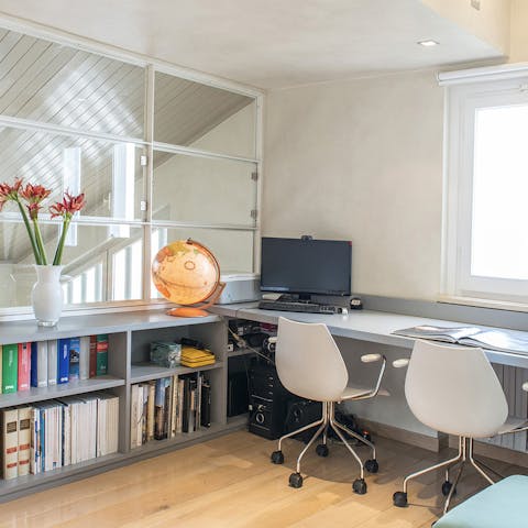 Keep up your productivity and get some remote work done in the dedicated study