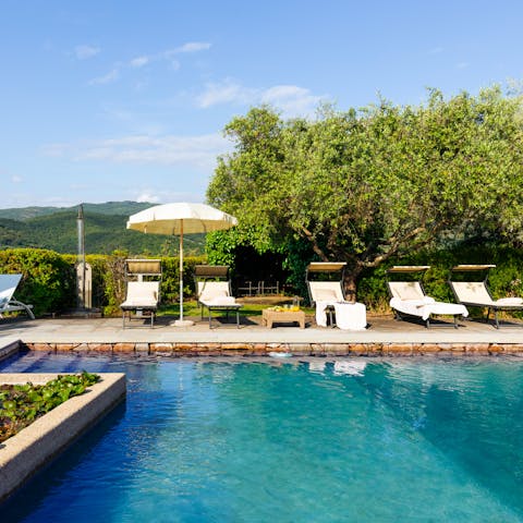 Stay active during the hot summer days with some laps in the private pool