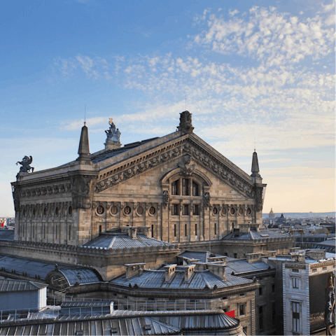 Catch a show at Palais Garnier – you can walk there in a few minutes