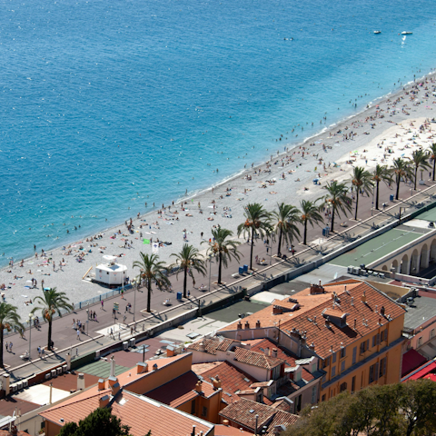 Head down to the coast along the promenade