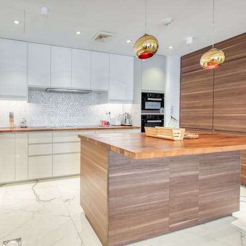 Prepare a feast in your sleek and sociable kitchen