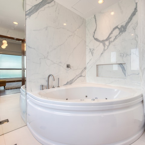 Sink into your jacuzzi bathtub for pure relaxation