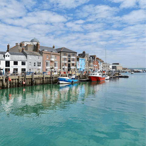 Visit Weymouth's pretty harbour and brilliant beach
