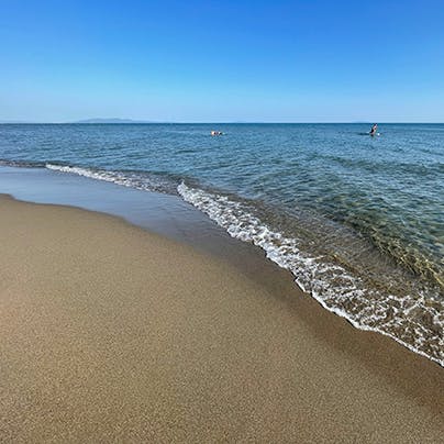 Take to the beach at Castiglione della Pescaia, 25km away