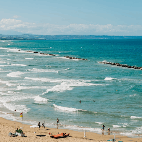 Spend a day at Rosa Marina Beach, just under 30 km from home