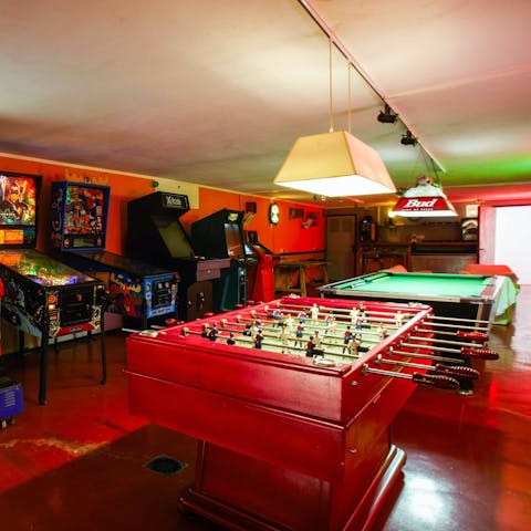 Enjoy an evening full of fun in the games room