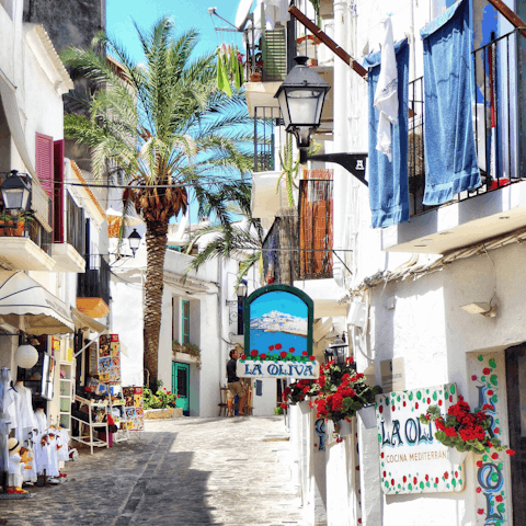 Take a ten-minute drive to the heart of Ibiza's Old Town