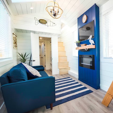 Curl up with a book in the charming living space