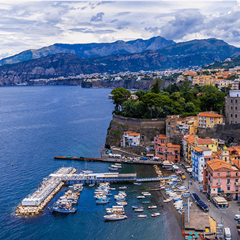 Stroll the colourful streets of Sorrento as the sun warms your skin