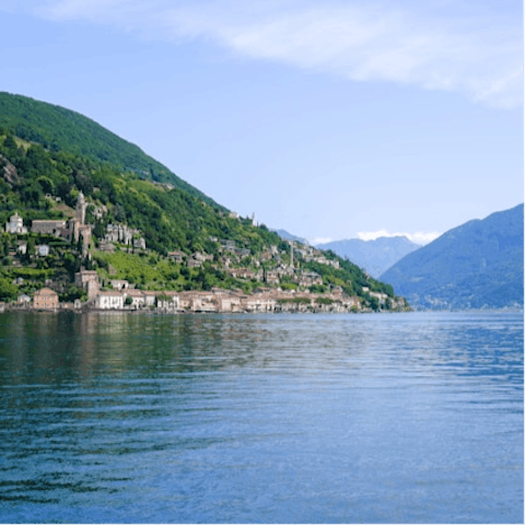 Charter a boat for a day trip to the Swiss city of Lugano