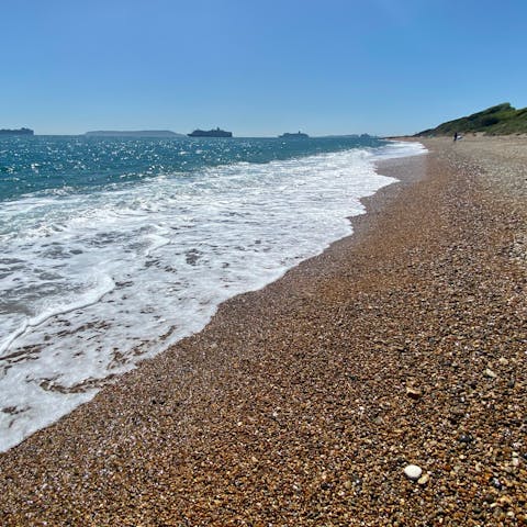 Take a dip at nearby Ringstead Bay