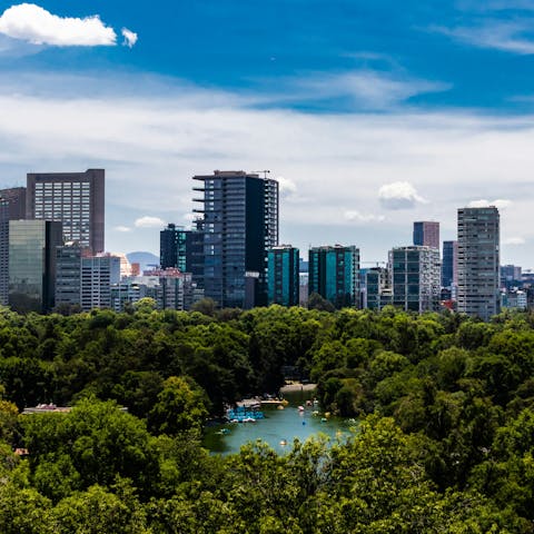 Explore Chapultepec Park – a few minutes' walk away