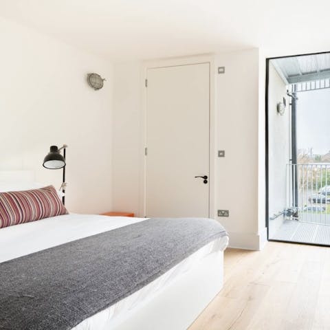 Roll out of bed and head straight for the small balcony