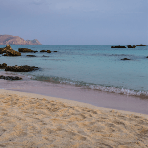 Take a trip to the beach for a stroll along the shore with the waves lapping beneath your feet