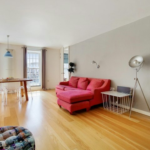 Get cosy in the bright living space when you're not out and about