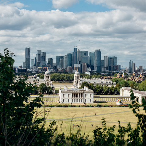 Walk ten minutes to Greenwich, home to shops, museums, and a park