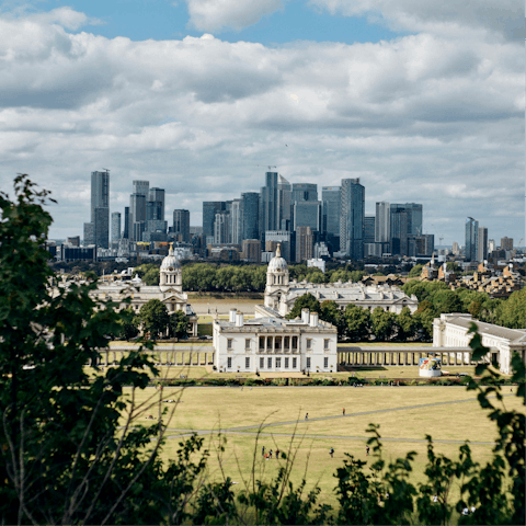 Walk ten minutes to Greenwich, home to shops, museums, and a park