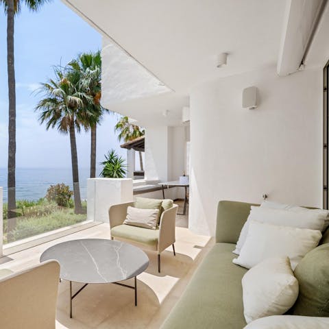 Find a shaded spot to take in the scenery (cocktail in hand)