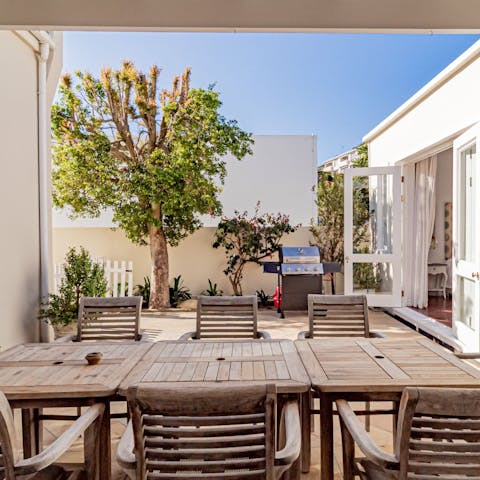 Settle down to enjoy some sun and an evening braai with your loved ones on your private patio