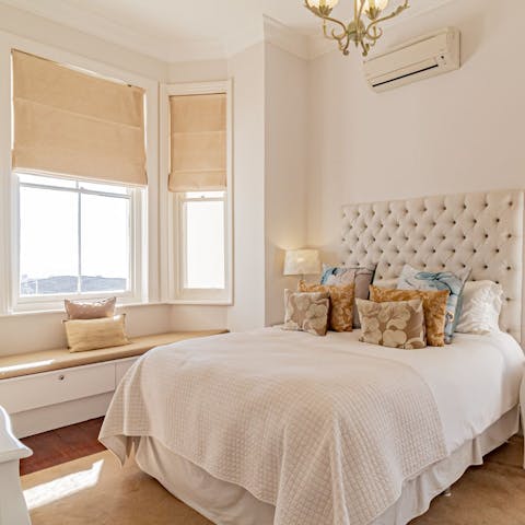 Sink into your comfortable bed for a restful night after a day out exploring
