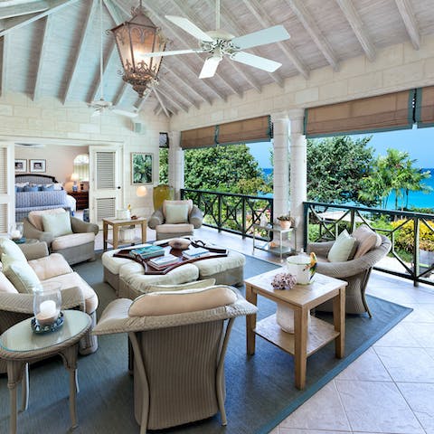 Watch the sun set and rise from the huge balcony