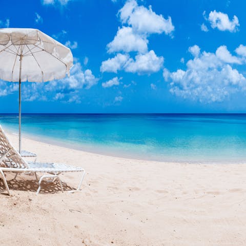 Feel the sand between your toes at Gibbes beach