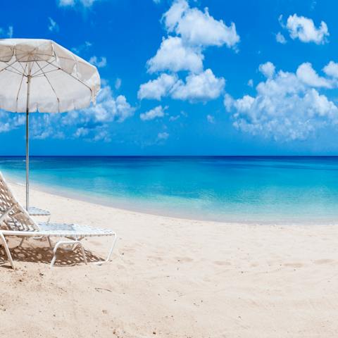 Feel the sand between your toes at Gibbes beach
