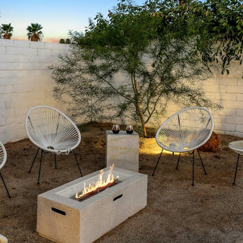 Serve your favourite evening drinks and relax around the fire