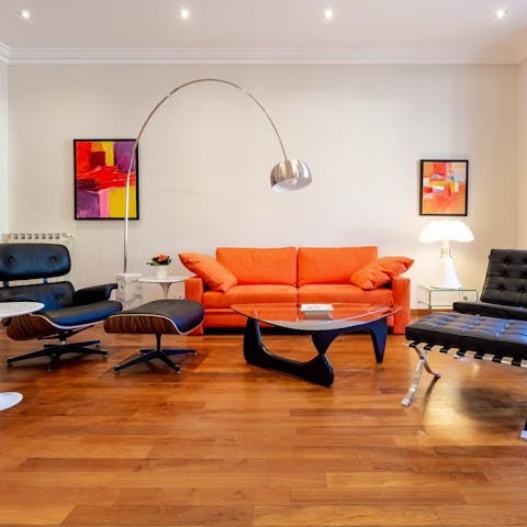 Relax after a day of exploring in the stylish lounge