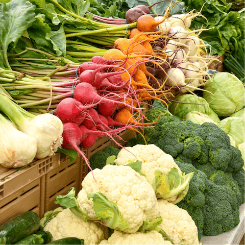 Visit the Friday Neos Kosmos Laiki farmer's market, a seventeen-minute stroll away