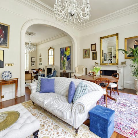 Rest weary feet in the sumptuous living area
