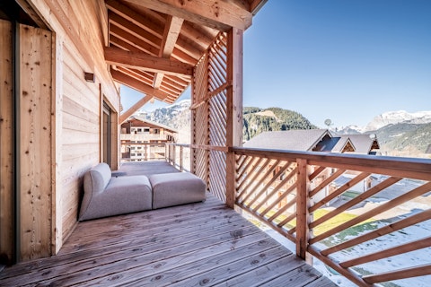 Sit back and take in snow-capped peaks from your private balcony