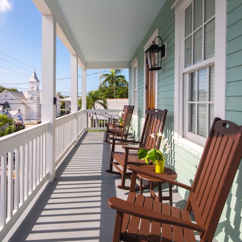Sit out on the terrace of this historic building