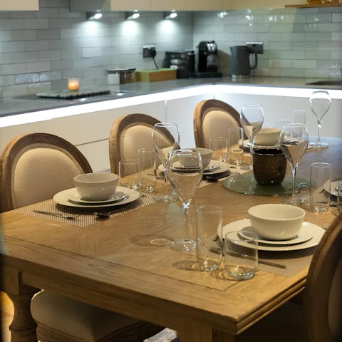 Enjoy a meal and make new plans in the dining area