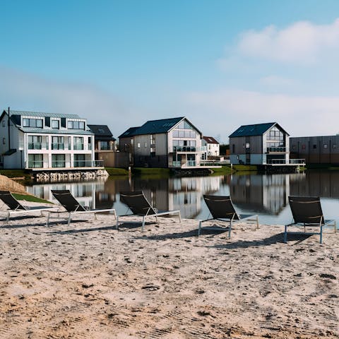 Enjoy bucket and spade days on the estate's private beach, great for kids