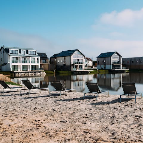 Enjoy bucket and spade days on the estate's private beach, great for kids