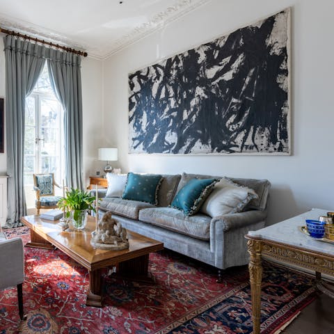 Stay amidst artworks that could rival a modern art gallery